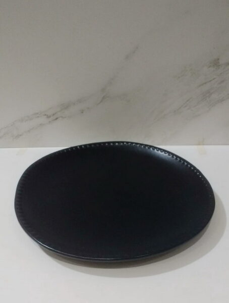PLATO CERMICA L/TERRA  BLACK 25CM. X6 C/UNO