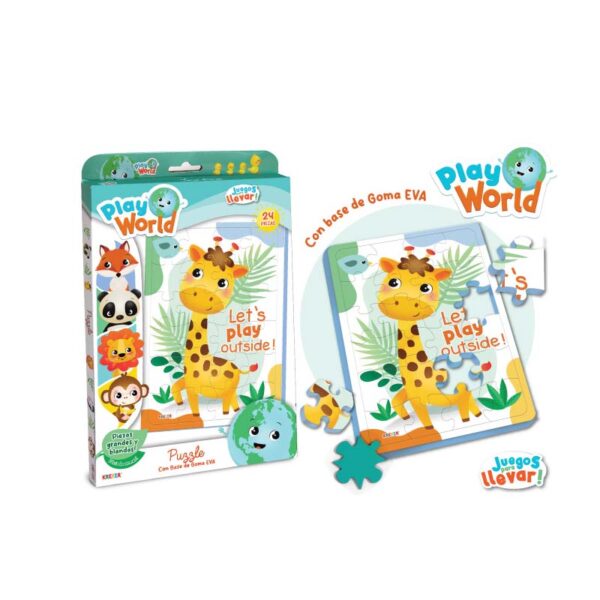 SUPER PUZZLE JIRAFA GOMA EVA