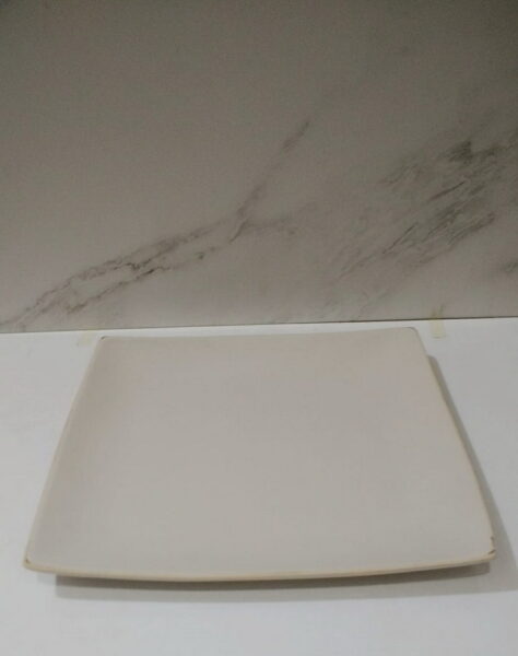 PLATO CERAM.CUADRADA L/ARENA WHITE X6 C/UNO