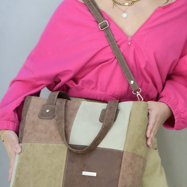 CARTERA DAMA COMBINADA A CUADROS