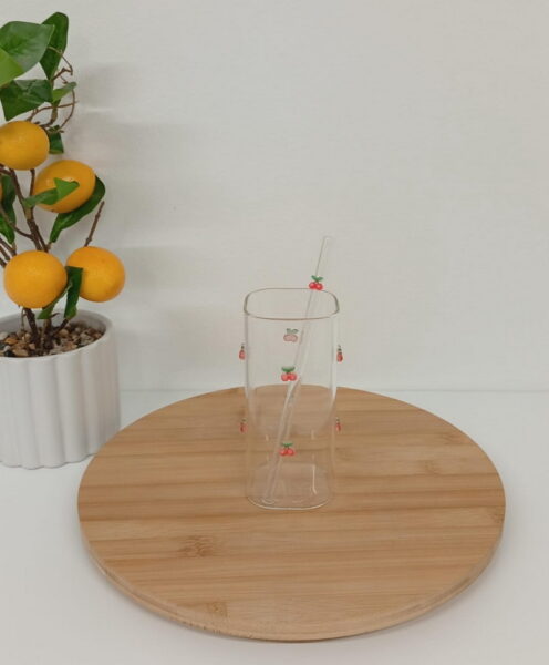 VASO VIDRIO DECO FRUTILLA 400ML