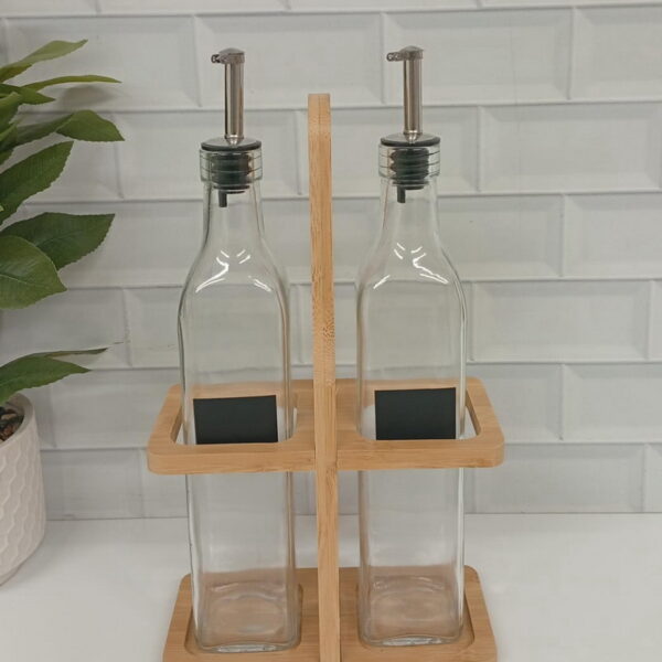 SET  ACEITERO & VINAGRERO BASE BAMBU