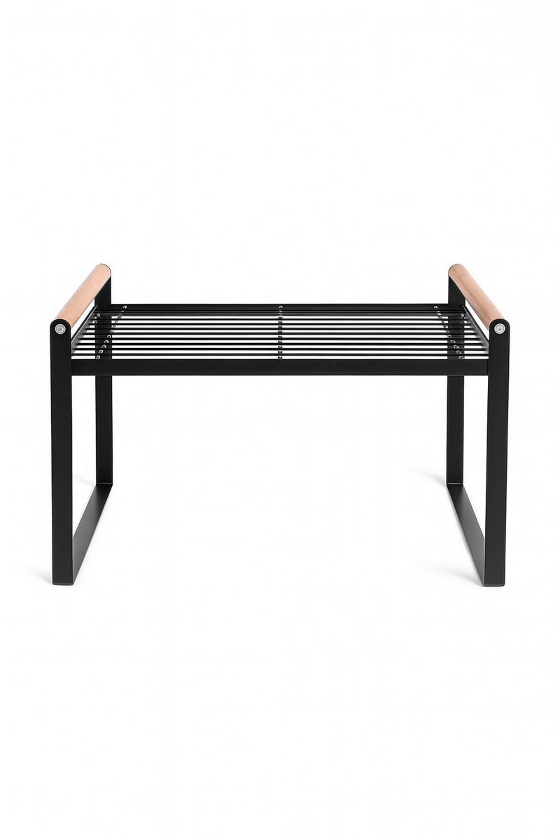 ESTANTE METAL C/BAMBU L/BLACK