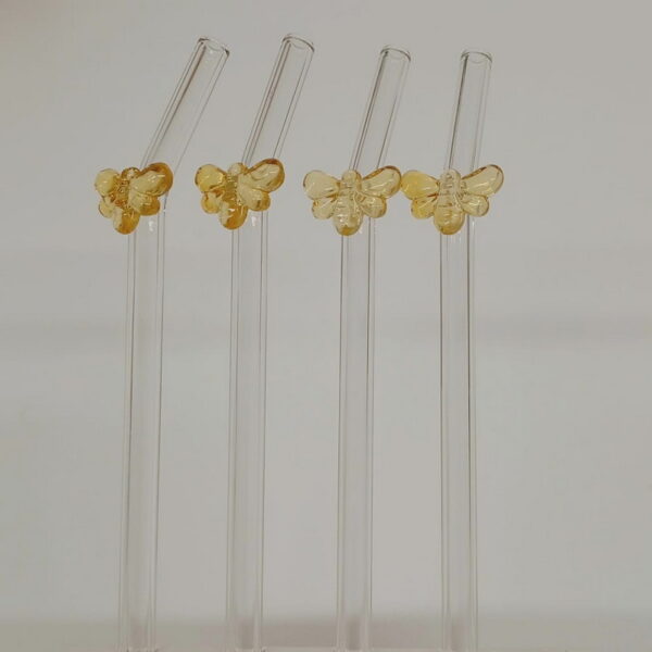 SET SORBETTE VIDRIO C/MARIPOSA X 5 PCS .